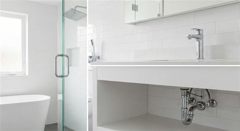 Complete bathroom plumbing renovation