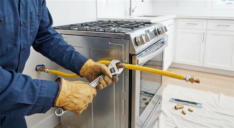 Gas line installation and leak detection